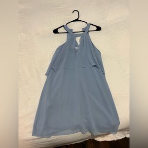 BCBG dress blue size small, worn twice, no pet or smoke exposure